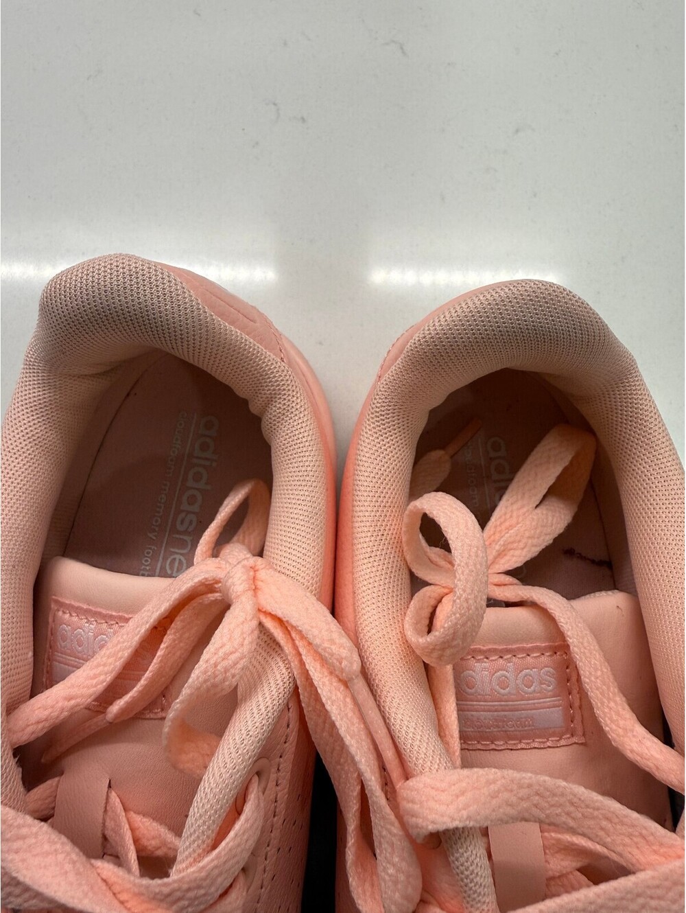 Adidas Neo Cloudfoam Coral Pink Sneakers Size 8.5 - Picture 3 of 7